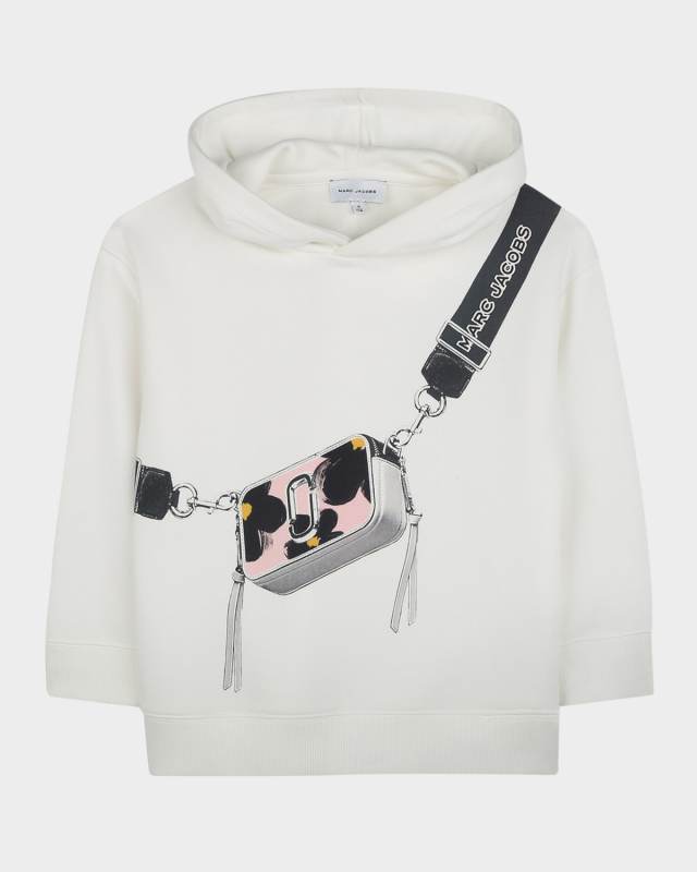 Kid's Graphic Print French Terry Hoodie, Size 6-12